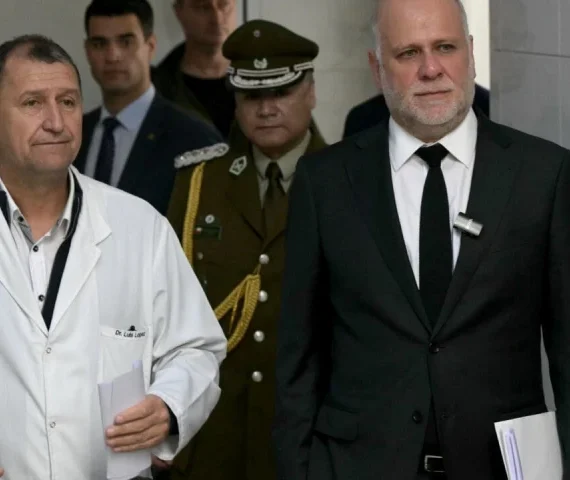 chile s minister of the interior alvaro elizalde r visits a hospital in avellaneda argentina where two chilean men gravely injured in a football brawl are receiving treatment