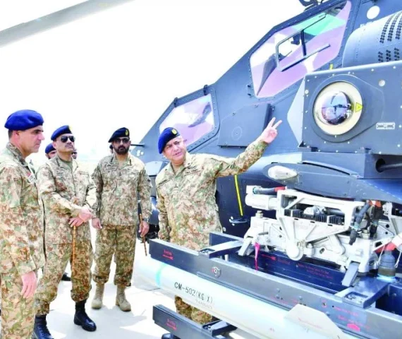 coas field marshal syed asim munir is being briefed about z 10me attack helicopter in multan photo app