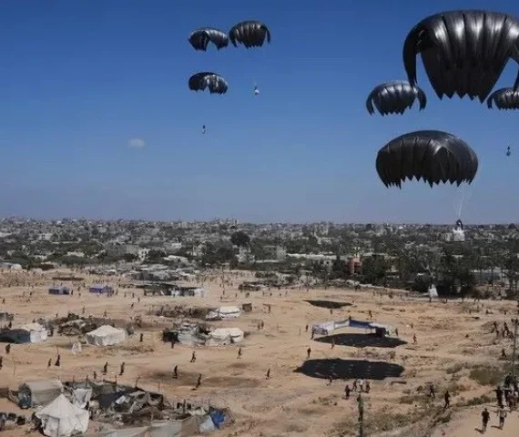 a file image of food aid airdrop in gaza photo afp