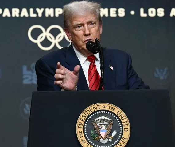us president donald trump speaks before signing an executive order on creating a white house 2028 olympics task force in the south court auditorium of the white house in washington dc on august 5 2025 photo afp