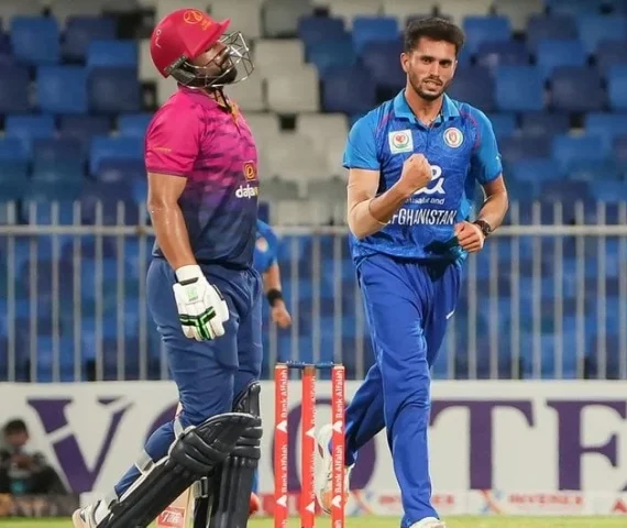 abdullah ahmadzai got his first wicket in international cricket photo x arabnewspk
