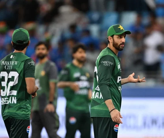 pakistan s captain salman agha r reacts at the end of the asia cup 2025 twenty20 international cricket match against india at the dubai international stadium in dubai on september 14 2025 photo afp