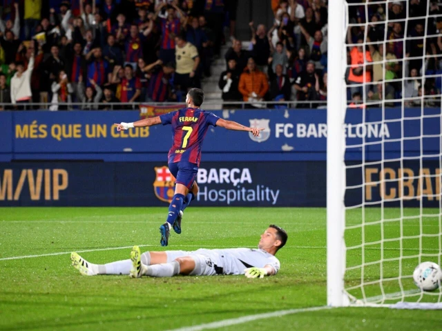 barcelona s spanish forward ferran torres took his chance with both hands photo afp