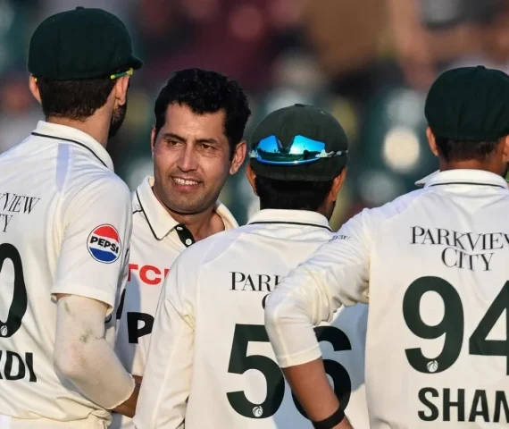 asif afridi 38 picked up his maiden test wicket in the form of tony de zorzi photo afp
