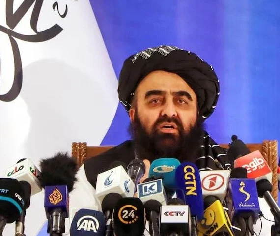 taliban acting foreign minister amir khan muttaqi speaks during a news conference in kabul afghanistan september 14 2021 picture taken september 14 2021 reuters