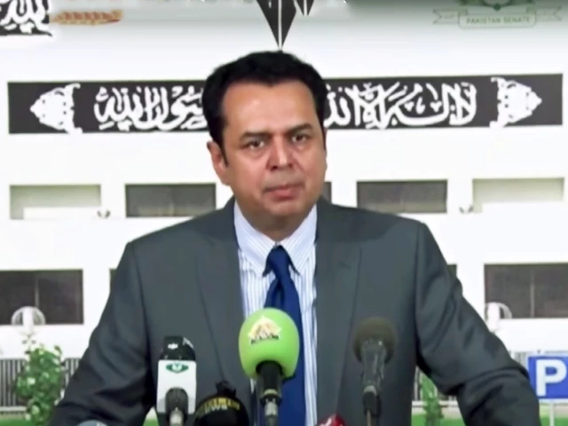 minister of state for interior talal chaudhry speaking to reporters outside parliament house in islamabad on october 9 2025 screengrab