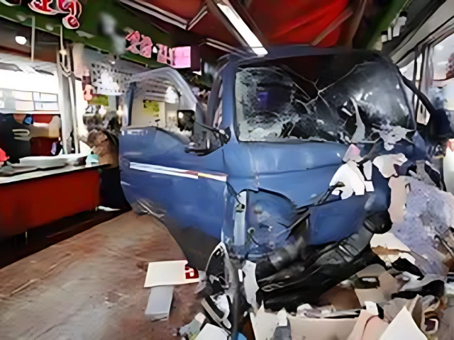 still from video footage showing truck in the market photo reuters